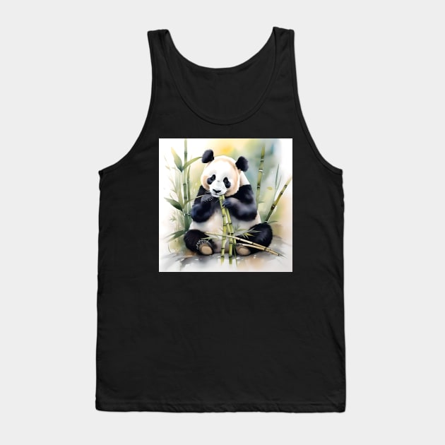 Panda Bear Study Tank Top by Oldetimemercan